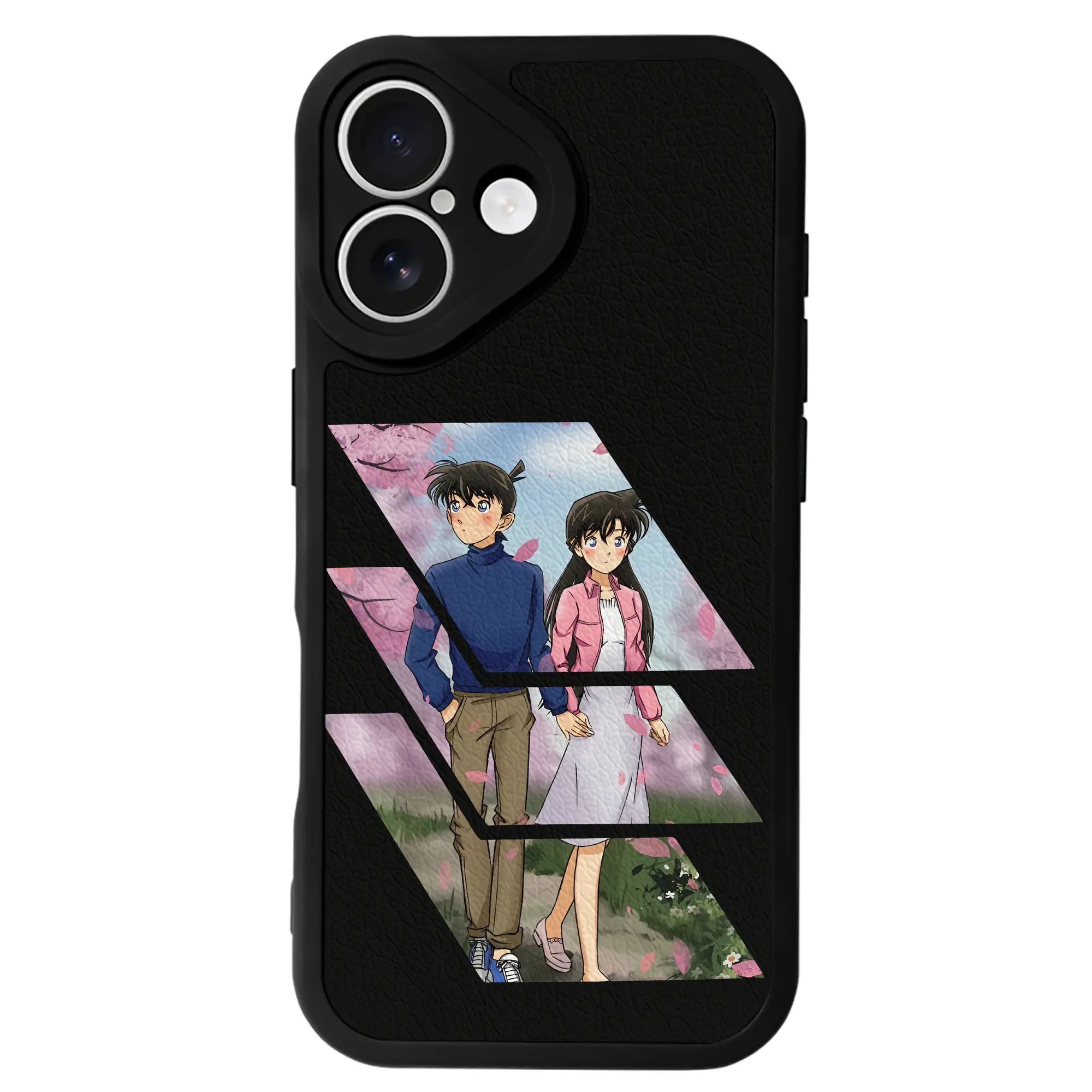 名探偵コナン グッズ 毛利 蘭 - IPhone 16シリーズ対応 ・ シリコンスマホケース ・ レザー調 ・ 高精度フィット ・ 耐衝撃 ・ ワイヤレス充電対応 ・ 精密カット